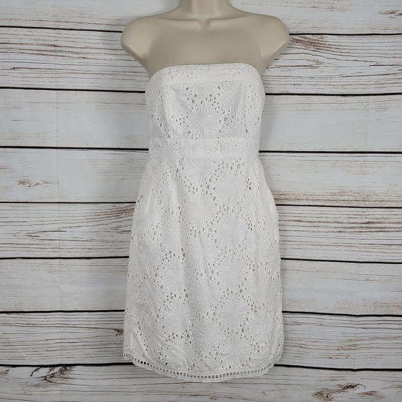 New York & Company Dresses & Skirts - New York & Company | Strapless Eyelet Lace Dress